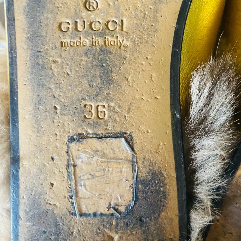 Gucci Gold and Red Emoji Flats - Picture 7 of 7
